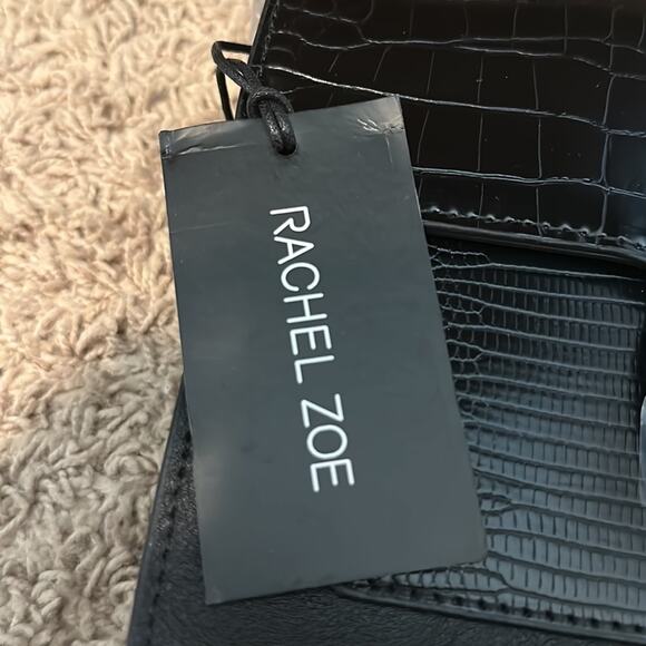 Rachel Zoe IRIM Black Crossbody Bag with Gold Ring Accent NWT - Picture 7 of 14